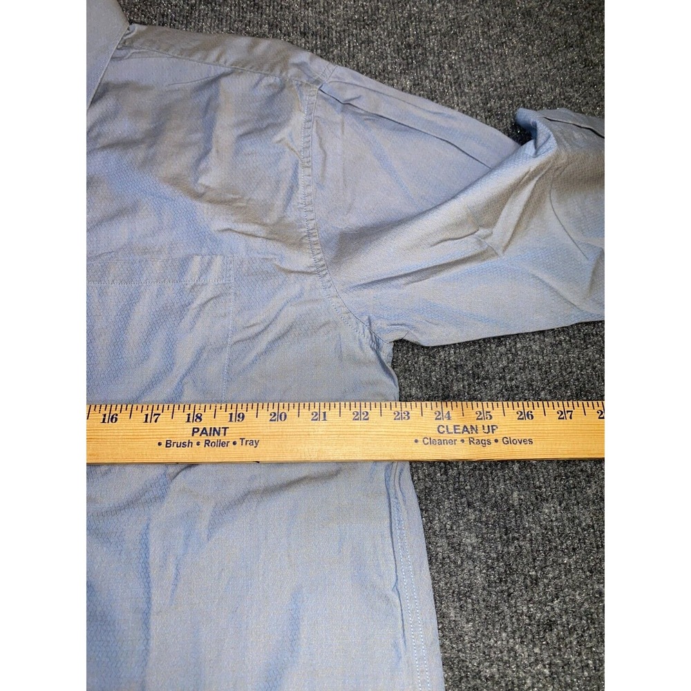 Perry Ellis Portfolio Dress Shirt Mens Size 15.5 blue gray - Picture 6 of 7